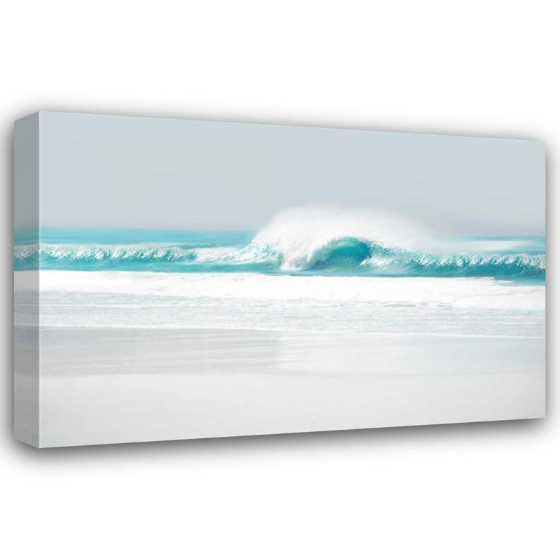 Art sur toile tendue par Dovecove Olsen, Maggie Gallery, Aqua Wave II, H 17 po x l 24 po