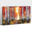 Grand cadre de forêt de bouleaux d'automne, art mural en toile de bouleau pour le salon, tremble, photo murale, impression d'art nature pour bureau, cadre en pin, 28 po x 40 po-449991378
