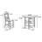 5-Pcs Counter Height Dining Set