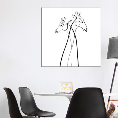 Giraffe 1 Piece Wrapped Canvas Wall Art