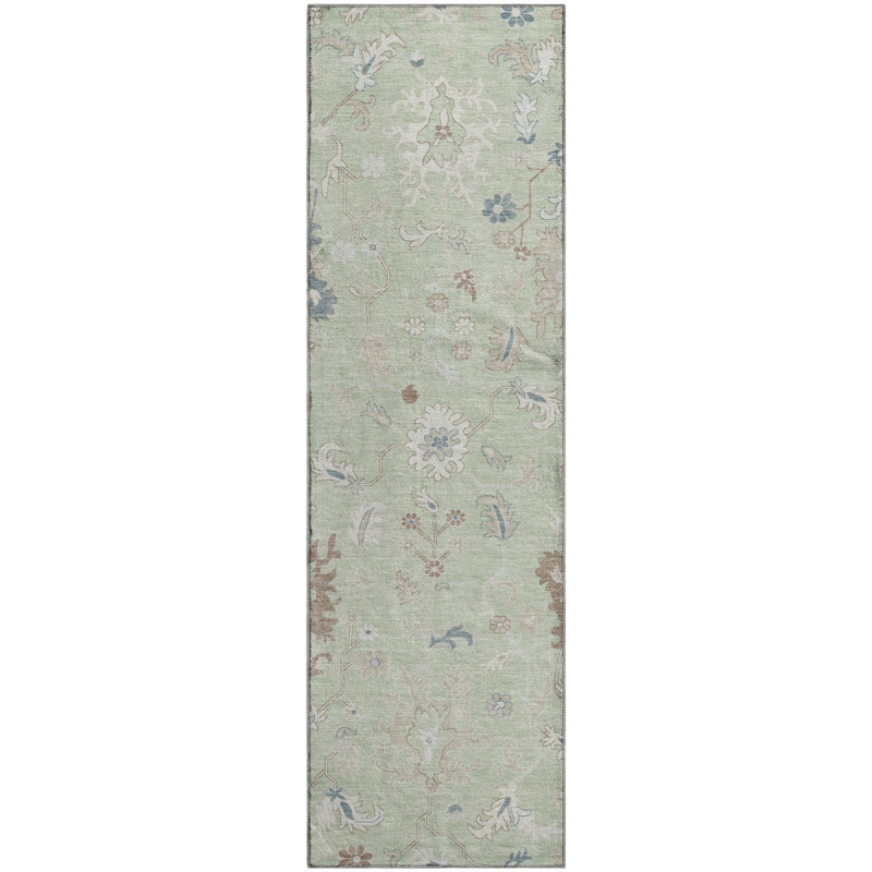 Premium Machine Washable Crestover AMF1854 Global Rug, Runner 2'3" x 7'6"