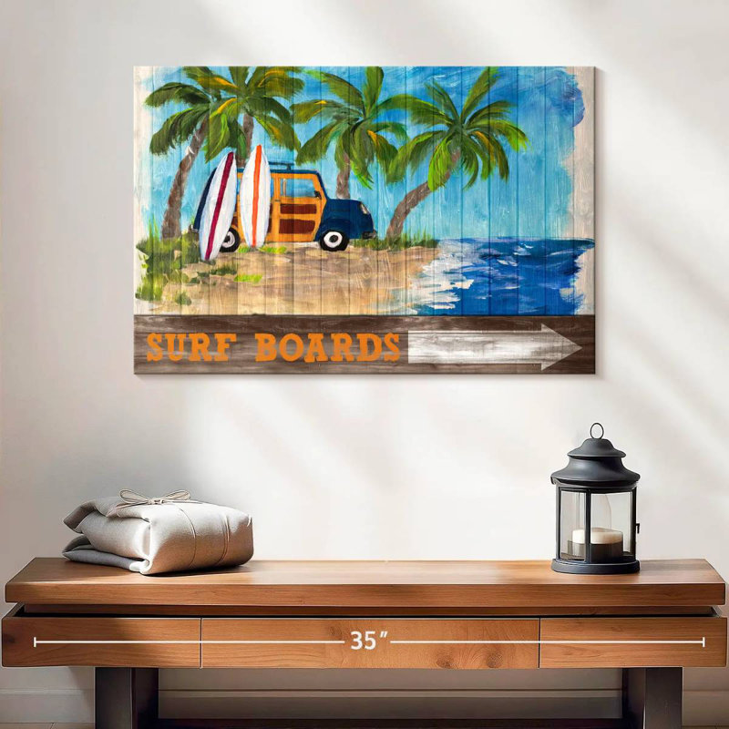 Senne Surf Boards This Way, 16" H x 24" W