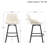 Janayshia Modern Industrial Swivel Upholstered 25.6'' Faux Leather Counter Stool with Metal Frame-1524620432-1479318396