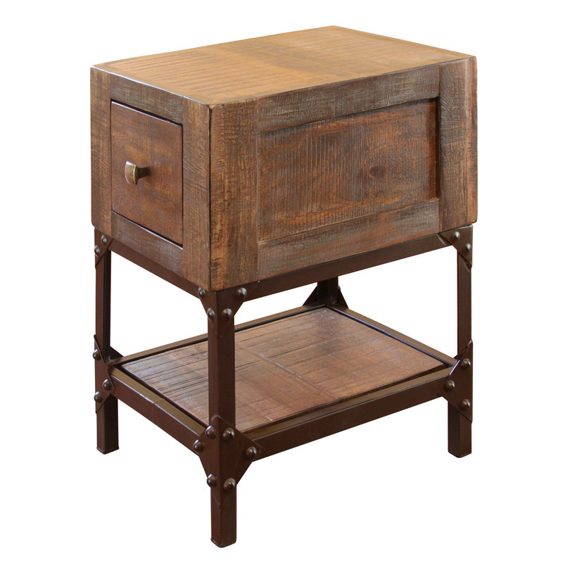 Table d'appoint avec 1 tiroir Urban Gold
