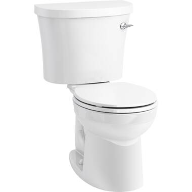 KOHLER Highline Black Elongated Chair Height 2-piece WaterSense Toilet  10-in Rough-In 1.28-GPF at