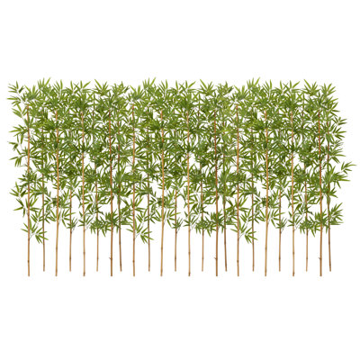 Adcock Artificial Bamboo Tree, Privacy Fence Decor - Real Bamboo Pole with UV Resistant Leaves