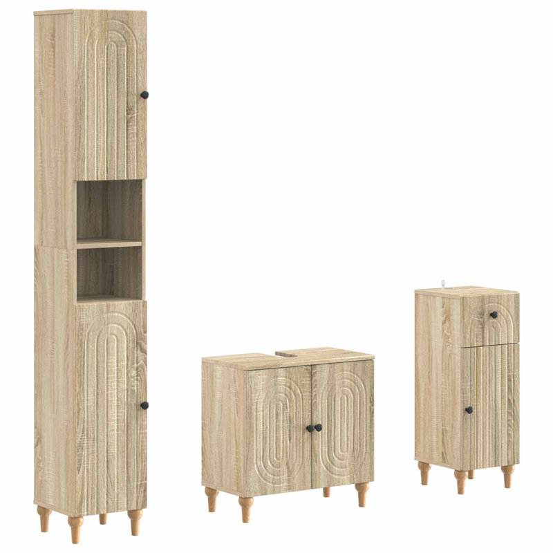 Bathroom Storage, Sonoma Oak