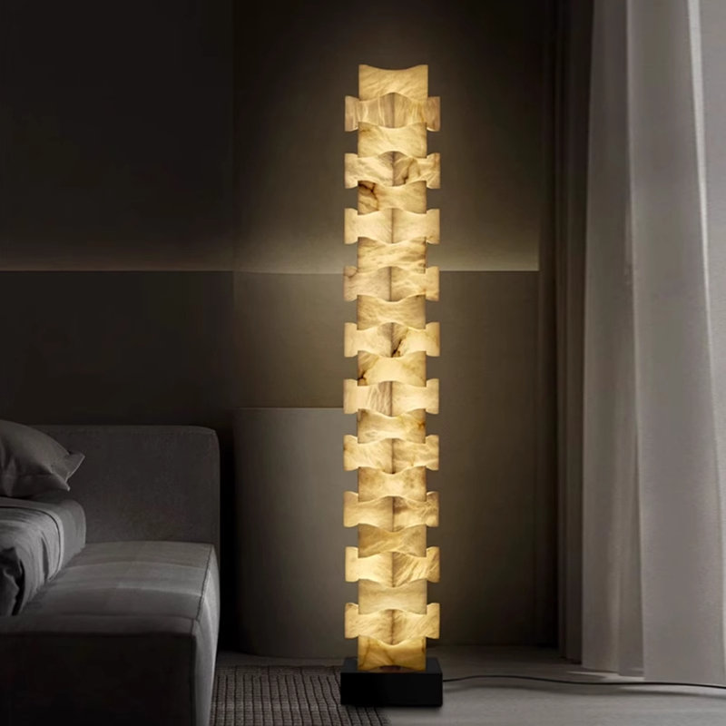 Lampes sur pied sans marbre noir + blanc