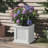 Pure Garden 14.65in Faux Rattan Planter Box, White-1792958459