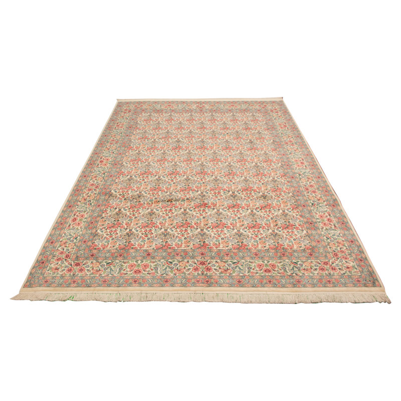 Tapis en laine beige 9 pi 3 po x 13 pi 4 po "one-of-kind" à la main-noué la 2010 Samana