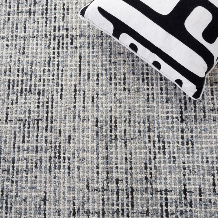 Irven Handmade Tufted Wool Dark Gray Area Rug