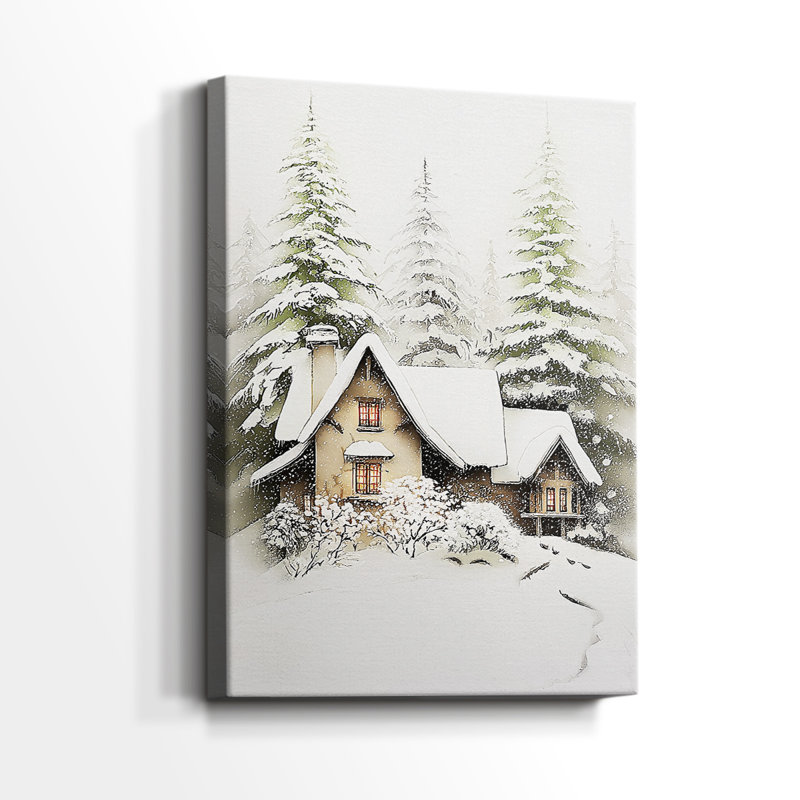 «Silver Evergreen Parish», toile tendue avec châssis de qualité supérieure, H 60 po x l 40 po