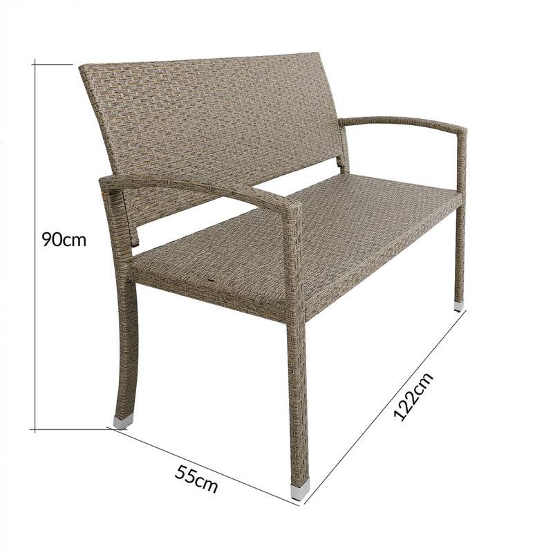 Chantell Wicker Outdoor Bench