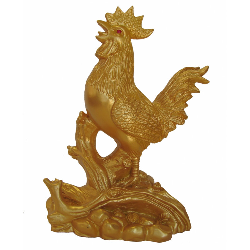 Figurine coq avec mois ouvert