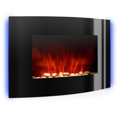 Klarstein 88cm W Black Electric Fireplace