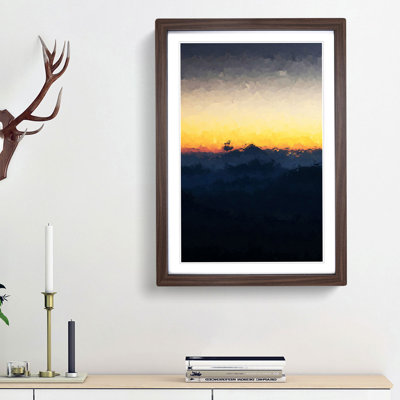 Mountain Sunrise in Italy in Abstract - Picture Frame Graphic Art Print