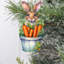 Lapin avec panier de carottes, décorations en bois par Debrekht