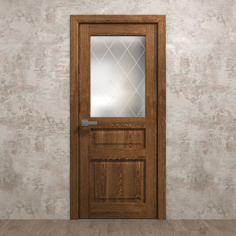 Porte intérieure intérieure | Ego 5011 | Poignée simple à panneau régulier | Portes de salle de bain modernes, Chêne cognac