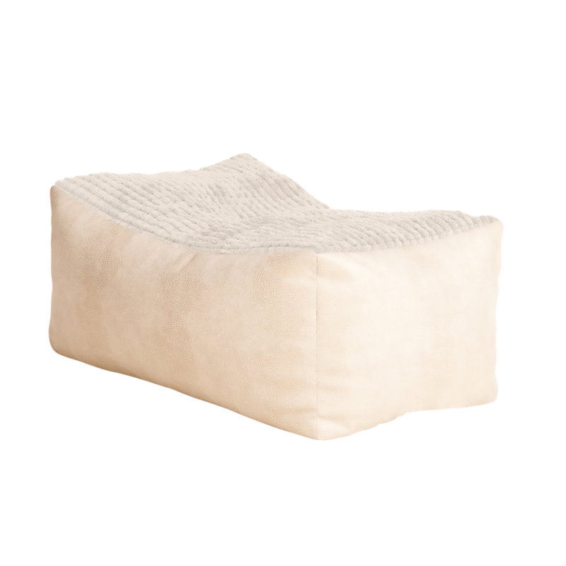 Refillable Classic Bean Bag, Stone / Ivory