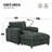 Chenille Armchair With Ottoman-541482960