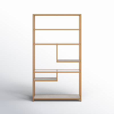 Gryphon 72" H x 40" W Iron Etagere Bookcase