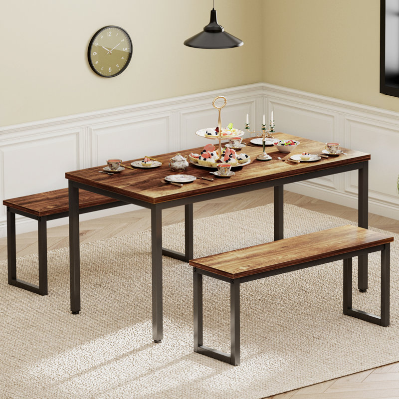 Ensemble repas pour 4 personnes Schick, Brun / noir