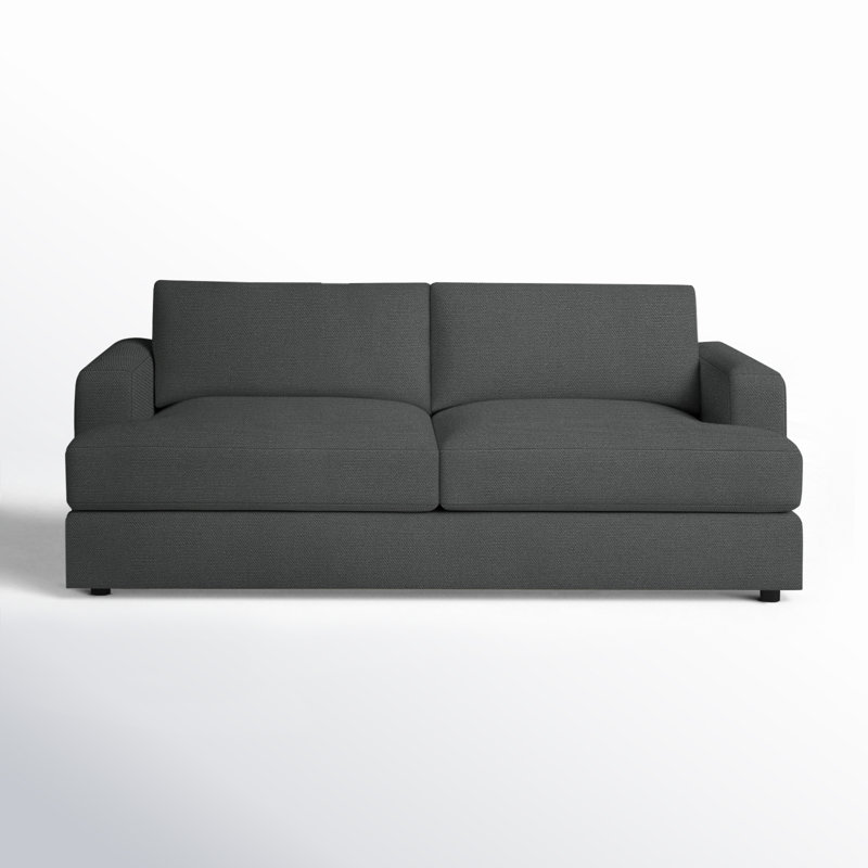 Cayden Upholstered 84'' Sofa, Bayou Graphite Canvas