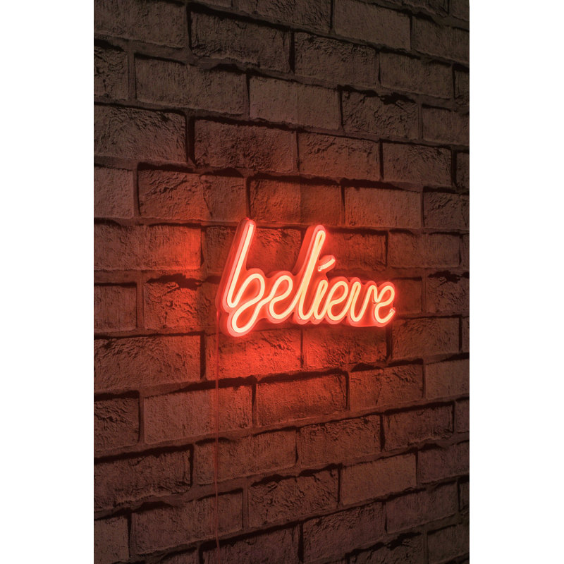 Flexible LED Neon Strip Light, Red, 13 x 6.3 x 0.8 inches | IP67 Waterproof, 12V DC, 8W/10W per Meter | PVC Foam Template, Built-in Wall Hanging System | Perfect for Home Decor & Party Lighting
