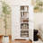 Tall And Wide Storage Cabinet With Doors For Bathroom/Office, Three Drawers, Black-3106404