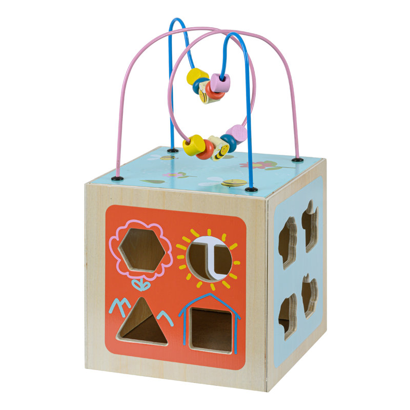  Preschool Play Lab 4-in-1 Large Wooden Activity Cube Centre