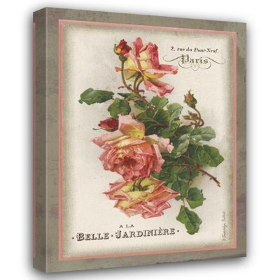 Red Barrel Studio® Babbitt, Gwendolyn Gallery Wrapped Canvas Art Titled: French Rose I