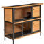 Cage pour animaux en bois avec structure en métal - 48 po 2 étages, toit imperméable, plateau sans fuites, portes verrouillables pour lapin et construction, sécuritaire pour l'asphalte