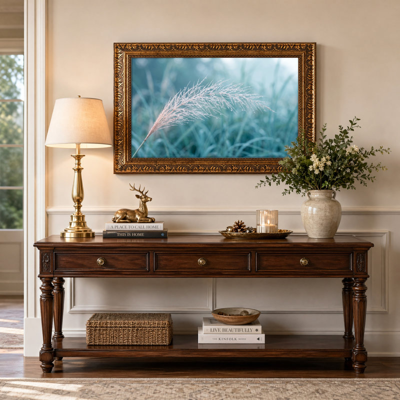 Art mural en toile noyer doré encadré pour le salon, la chambre à coucher, le bureau ou le vestibule - décoration murale décorative avec art naturel