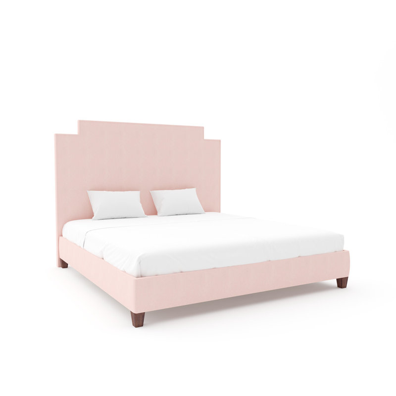 Staunton I Leather Bed, Queen, White, Maestro Ultra Performance Blush