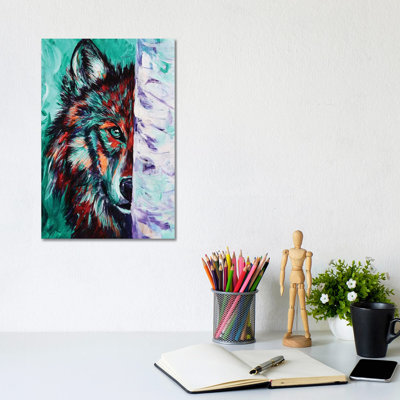 Wolf by Lindsey Dahl - Wrapped Canvas Painting