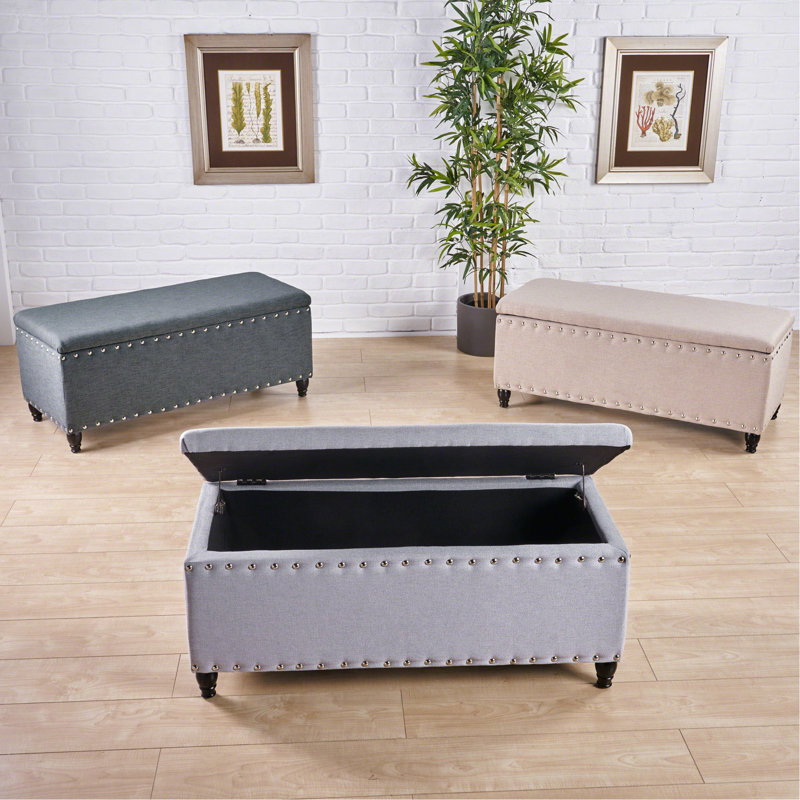 Storage In Charcoal Fine Fabric - 42.9 In. Depth X 18.26 Width Height With Covering W H D 26.84 Lb, Charcoal