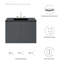 Base de meuble-lavabo mural simple 36 po Modway seulement-228823621