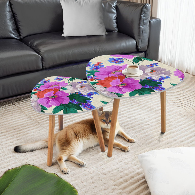 Ensemble de 2 tables basses gigognes Triangle