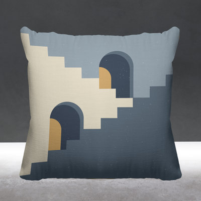 Abstract Outdoor Reversible Throw Pillow