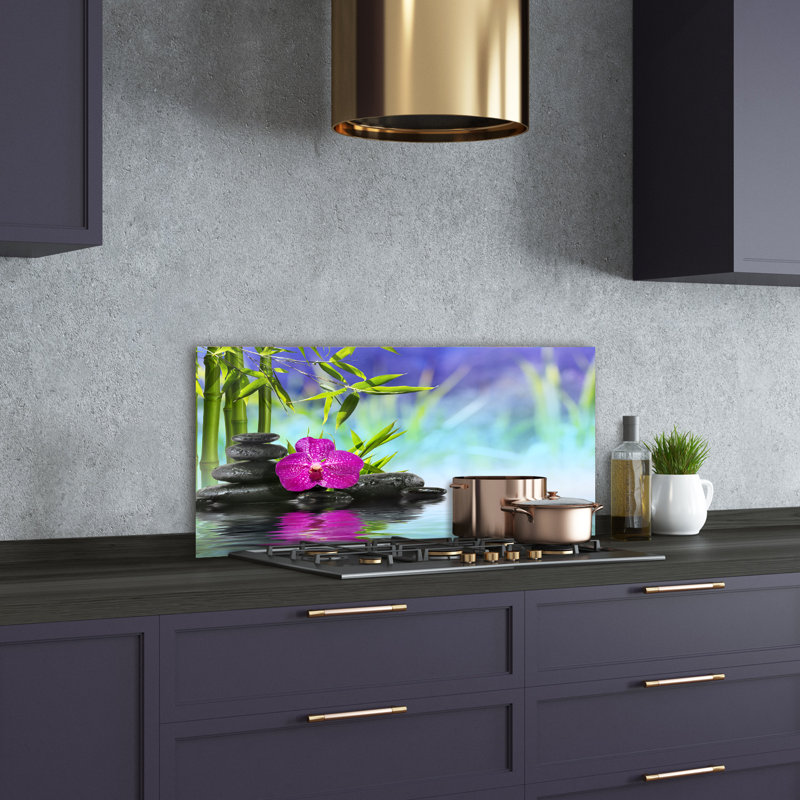 Loreina 50cm W x 100cm L Glass Peel and Stick Panel