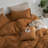 MooMee Duvet Cover Set with Zipper Closure & 8 Interior Ties 100% Washed Cotton Twill Soft Linen Like Textured-107383182-115279053