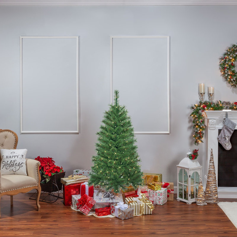 48' H Lighted Artificial Pine Christmas Tree