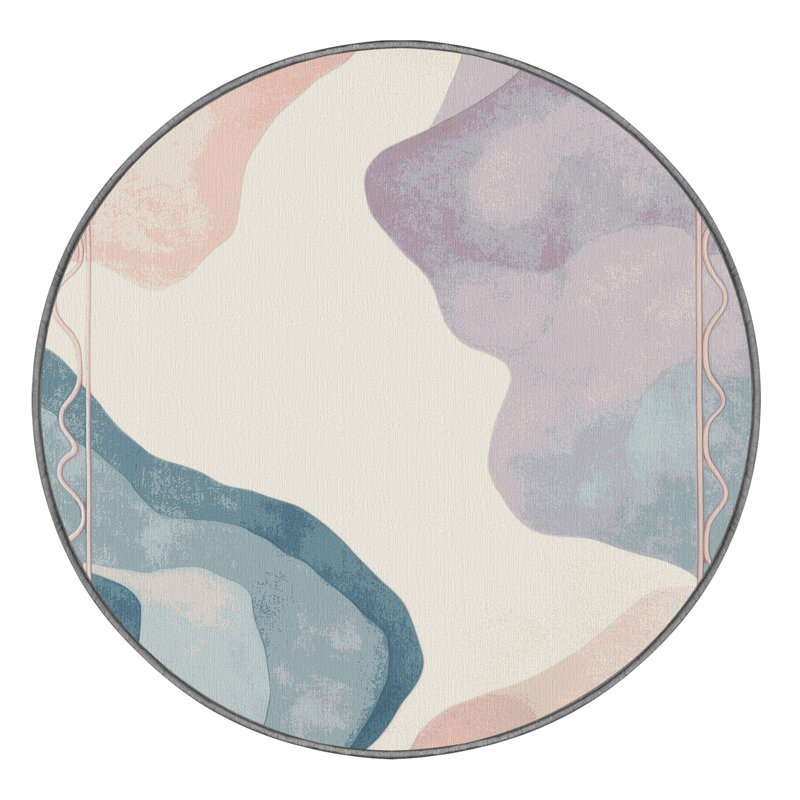Coral Mist Rug, Round 7'