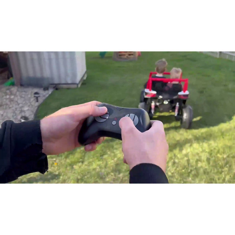 Red 24V 4x4 Ride-On Car with EVA Tires and LED Lights