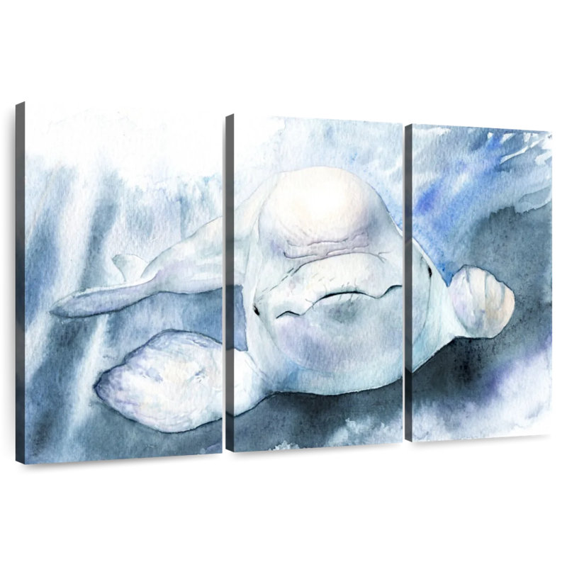 Brampt Beluga Whale, 42" H x 65" W