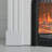 White Solid Wood Freestanding Fireplace