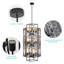 12-Light Dimmable Lantern Long Staircase Chandelier