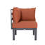 Ensemble modulaire d'extérieur 6 pièces Chelsea - Ensemble de conversation en U thermolaqué en aluminium avec coussins amovibles-63702413