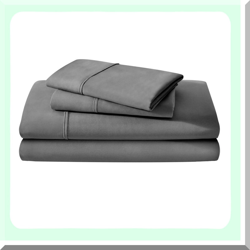 BreathableSoft Microfiber Sheet Set - Deep Pocket - Grey - Luxurious Bedding for Comfort and Style, King Sheet Set