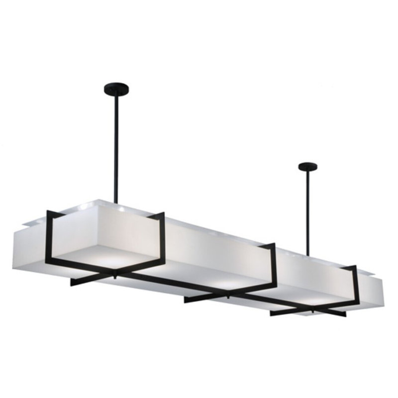 Luminaire suspendu pour îlot de cuisine 12 lumières Dalynn